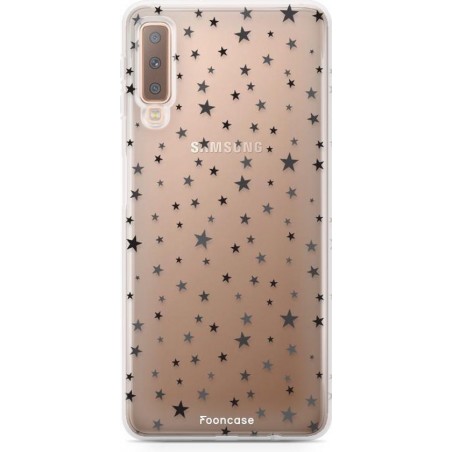 FOONCASE Samsung Galaxy A7 2018 hoesje TPU Soft Case - Back Cover - Stars / Sterretjes