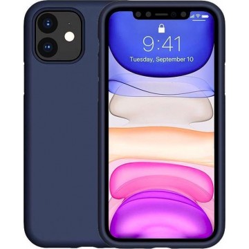 iphone 11 hoesje blauw - Apple iPhone 11 hoesje siliconen case - hoesje iPhone 11 apple - iPhone 11 hoesjes cover hoes