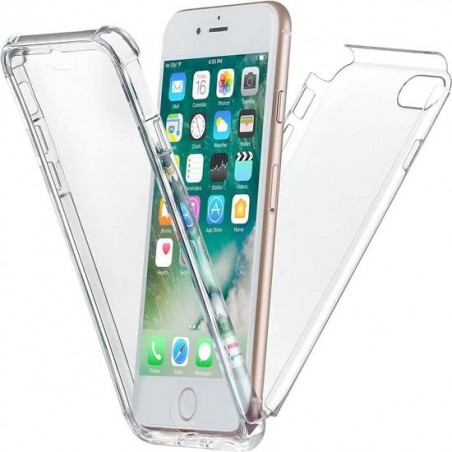 2 in 1 Siliconen TPU hoesje Case 360 Graden voor iPhone SE 2020 / 7 / 8