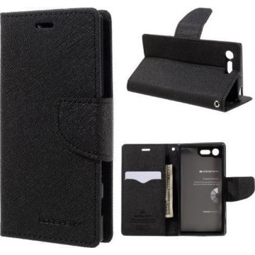 MERCURY Fancy Diary Wallet case hoesje Sony Xperia X Compact - zwart