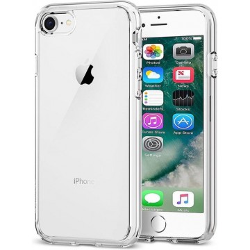 iPhone 8 Hoesje Siliconen Case Hoes Cover Dun - Transparant