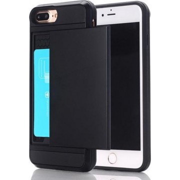 GadgetBay Verborgen Pasjeshouder iPhone 7 Plus 8 Plus zwart hardcase