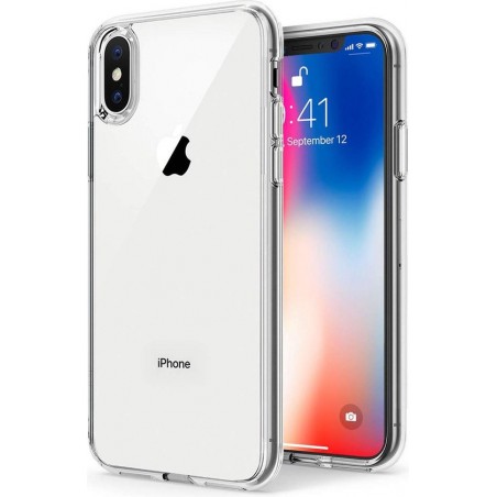iPhone X Hoesje Siliconen Case Hoes Cover Dun - Transparant