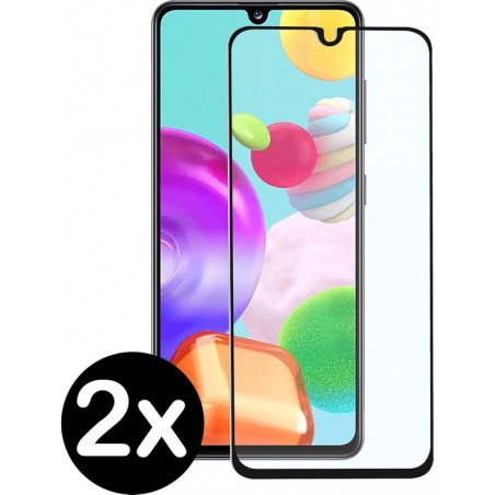 Samsung Galaxy A41 Screenprotector Gehard Glas Full Cover 3D - 2 PACK