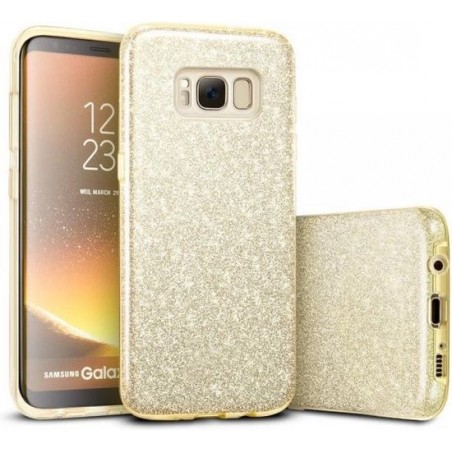 Samsung Galaxy S8 Hoesje - Glitter Backcover - Goud