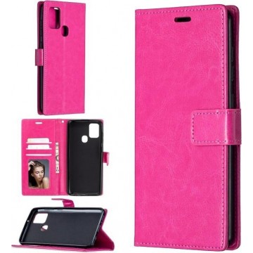 Samsung Galaxy A21S hoesje book case roze
