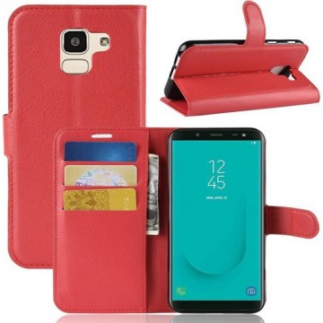 Hoesje voor Samsung Galaxy J6 (2018), 3-in-1 bookcase, rood