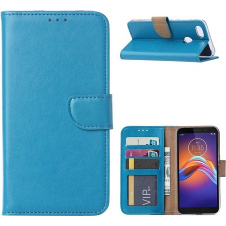 Motorola Moto E6 Play - Bookcase Turquoise - portemonee hoesje