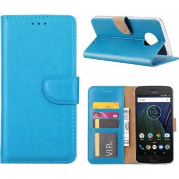 Motorola Moto G6 Plus Hoesje boektype case / geschikt voor 3 pasjes Blauw