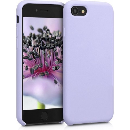kwmobile hoesje compatibel met Apple iPhone 7 / 8 / SE (2020) - beschermhoes met rubbercoating - pastel-lavendel