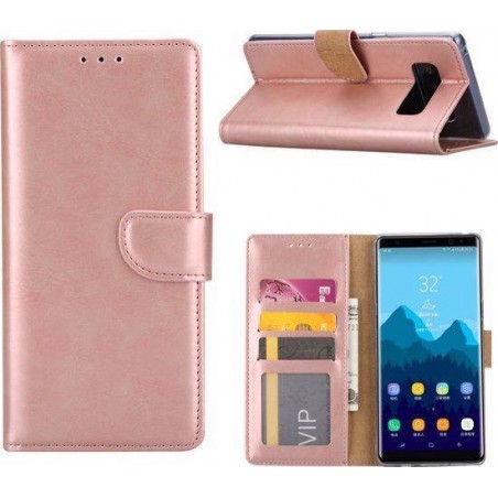 Samsung Galaxy A8 (2018) Portmeonnee hoesje / book style case Rose Goud