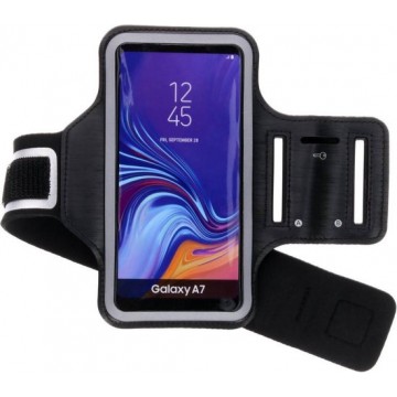Zwarte sportarmband voor de Samsung Galaxy A7 (2018)