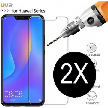 2X Screenprotector tempered glas Huawei P Smart 2019  – glasplaatje bescherming – pantserglas
