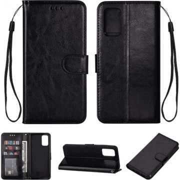iPhone 12 mini Hoesje - Leer Portemonnee Book Case Wallet - Zwart