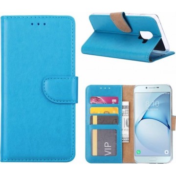 Samsung Galaxy A6 (2018) case Blauw Portemonnee hoesje met opbergvakjes