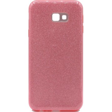 Samsung Galaxy J4 Plus Hoesje - Glitter Backcover - Roze