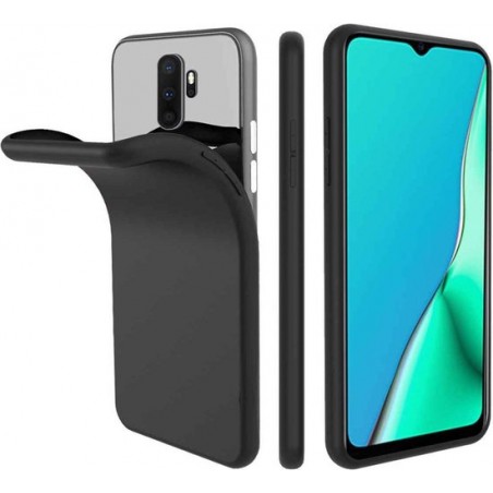 Oppo A5 2020 Hoesje - Siliconen Backcover - Zwart