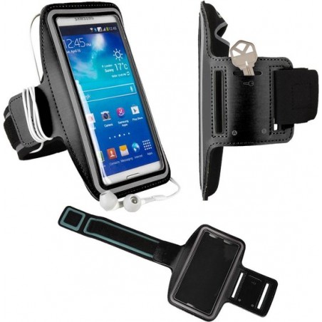 AML Smartphone Sportarmband - Zwart - Spatwatervrij - Sleutelhouder
