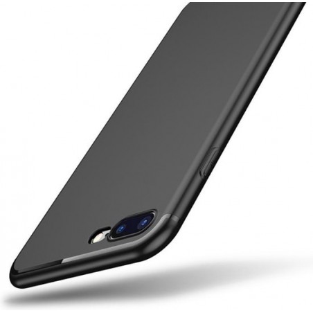 Ultradunne TPU Case | iPhone 7 Plus | iPhone 8 Plus | Zwart | Mat Finish Cover | Luxe Siliconen Hoesje