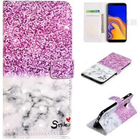 Samsung Galaxy S10 Plus - Bookcase Marble Smile - portemonee hoesje