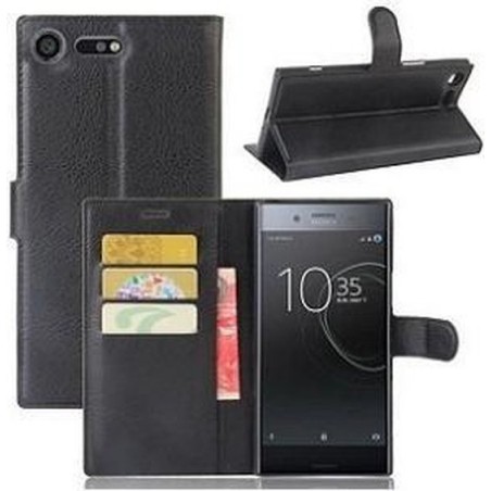 Sony Xperia XZ Premium Hoesje Wallet Case Zwart