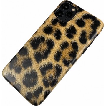 Apple iPhone 11 - Silicone dun hoesje Nora luipaard groot