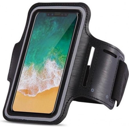 iPhone X hoes Sport armband Hardloopband Hoesje Zwart