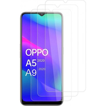 Oppo A5 2020 / Oppo A9 Screenprotector Glas - 3x Tempered Glass Screen Protector