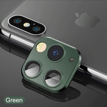 voor iphone X/Xs/Xs Max voorzet camera cover iPhone 11 pro stijl - groen