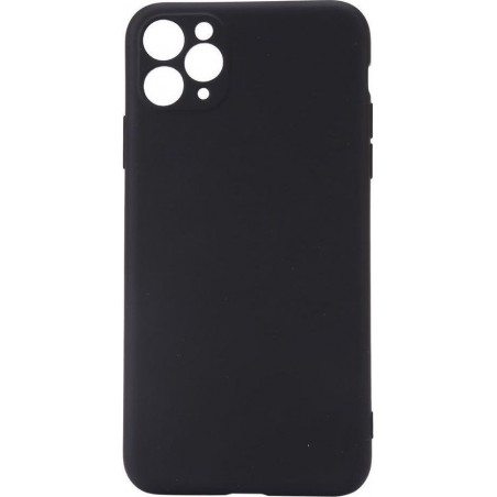 Shop4 - iPhone 12 Pro Max Hoesje - Back Case Mat Zwart