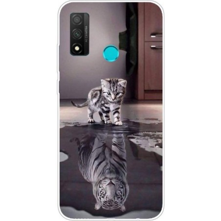 Huawei P Smart 2020 TPU Back Cover Met Kat Reflectie Print