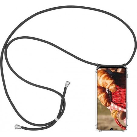 Samsung Galaxy A11 Hoesje Case met Schouder Nek Draagriem - Ketting Koort Lanyard Schouder Tas