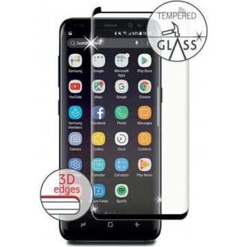 Samsung S9 Plus Screenprotector - Case Fit - 3D Gehard glas screen protector met zwart frame voor Samsung Galaxy S9+