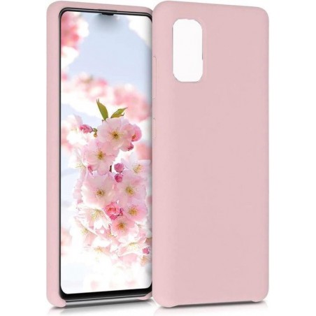 Samsung Galaxy A51 TPU siliconen hoesje zachte flexibele rubberen - licht roze