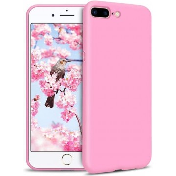 Apple iPhone 7 Plus & 8 Plus Hoesje Roze - Siliconen Back Cover