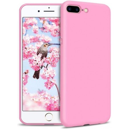 Apple iPhone 7 Plus & 8 Plus Hoesje Roze - Siliconen Back Cover