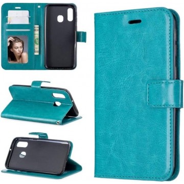 Samsung Galaxy A40 hoesje book case turquoise