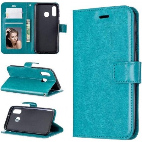 Samsung Galaxy A40 hoesje book case turquoise