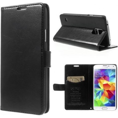 KDS Smooth wallet case hoesje Samsung Galaxy S5 mini zwart