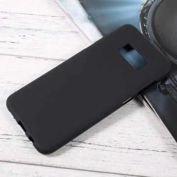 Shop4 - Samsung Galaxy S8 Plus Hoesje - Zachte Back Case Mat Zwart