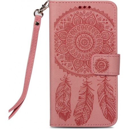 Shop4 - iPhone Xs Max Hoesje - Wallet Case Dromenvanger Roze