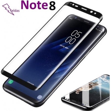 Samsung Note 8 Glazen screenprotector Samsung Galaxy  3D Screen beschermende Glas  explosieveilige gehard glas Cover Film Zwart