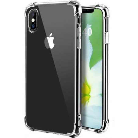 Hoesje Apple iPhone 10 / X / Xs Siliconen transparant Shock Proof TPU Case - met verstevigde randen