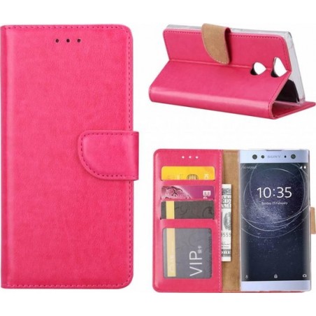 Sony Xperia XA2 Portmeonnee cover hoesje / boektype case Pink