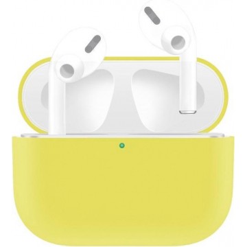 By Qubix - AirPods Pro Solid series - Siliconen hoesje - Geel