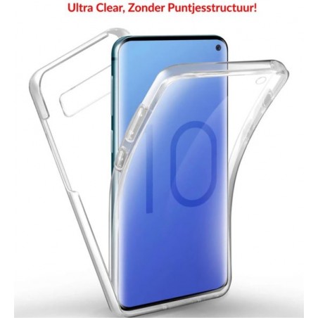 EmpX.nl Samsung Galaxy S10 TPU 360° graden TPU siliconen 2 in 1 hoesje