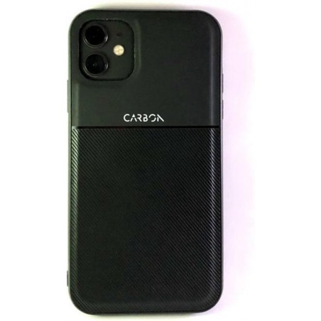 Iphone 11 Hoesje met Magnetische achterkant | Carbon Phone Case Black