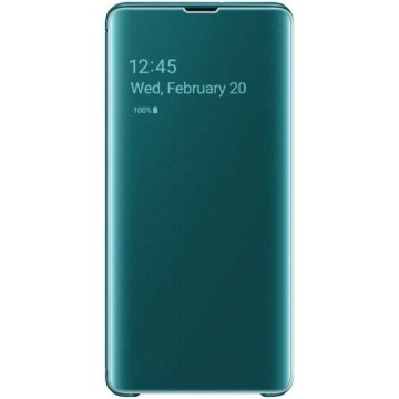 Basic Hoesjes - Flip case Cover - Prism  groen - voor Samsung Galaxy S10 Plus