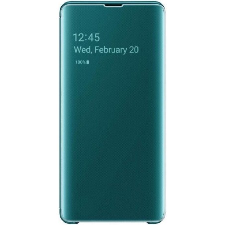 Basic Hoesjes - Flip case Cover - Prism  groen - voor Samsung Galaxy S10 Plus