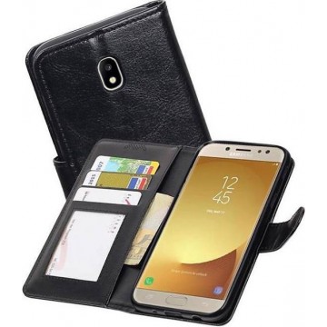 Samsung Galaxy J7 2017 Portemonnee Hoesje Booktype Wallet Case Zwart